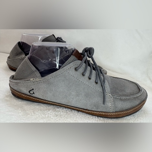 Olukai Men’s Kauwela Lace Shoes in Charcoal Like New Rare Size 9 main image 10